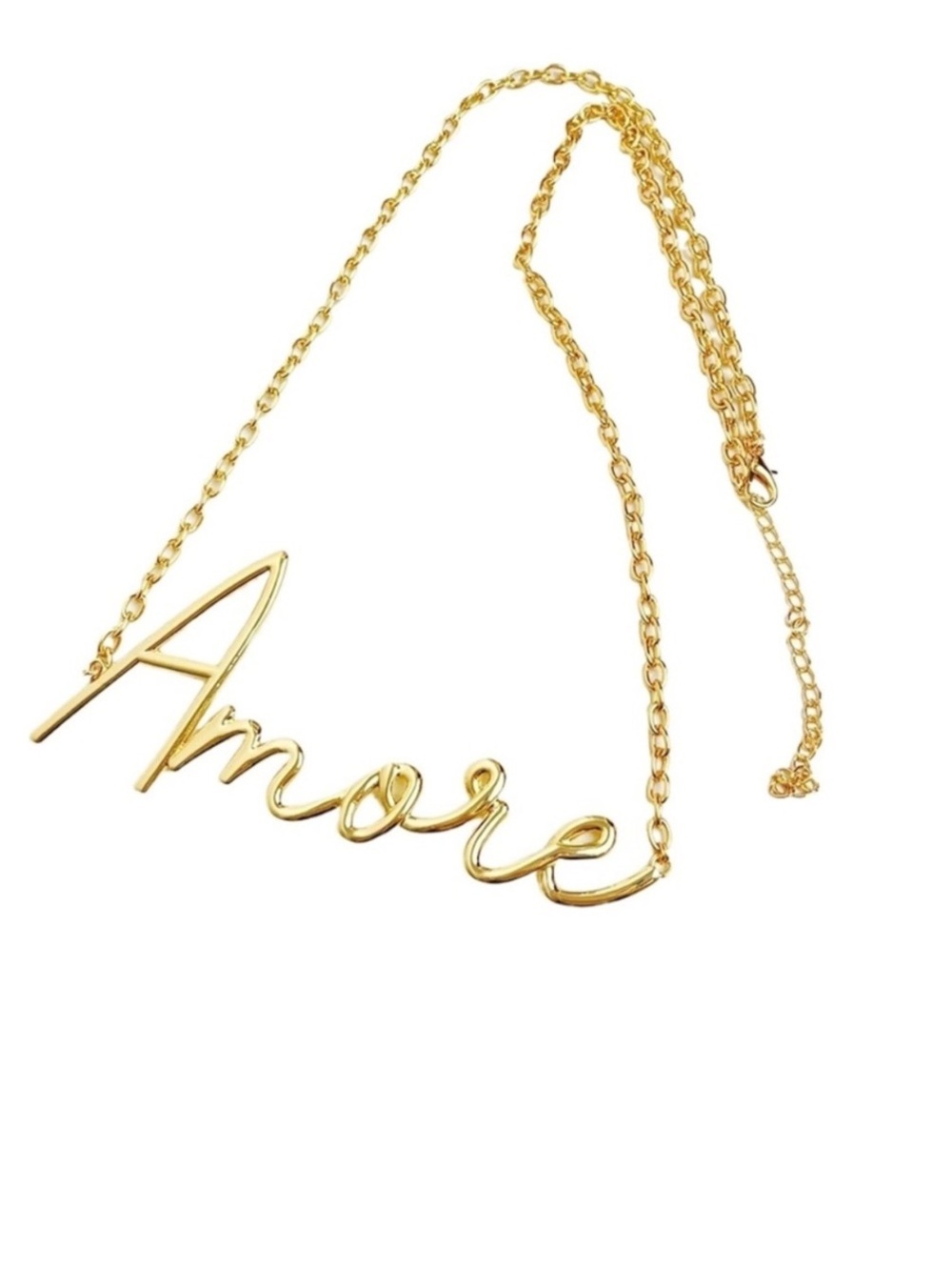 Elegant Gold Amore Script Chain Belt - Picture 4 of 4